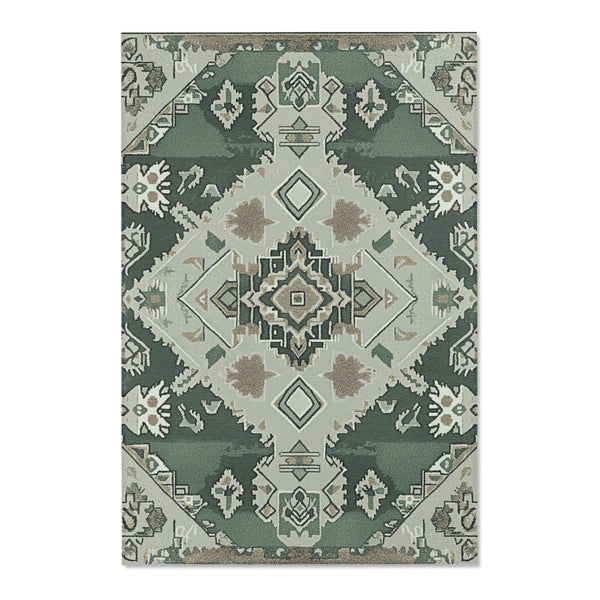 Green Serenity Meadow Rug - Nature-Inspired Elegance