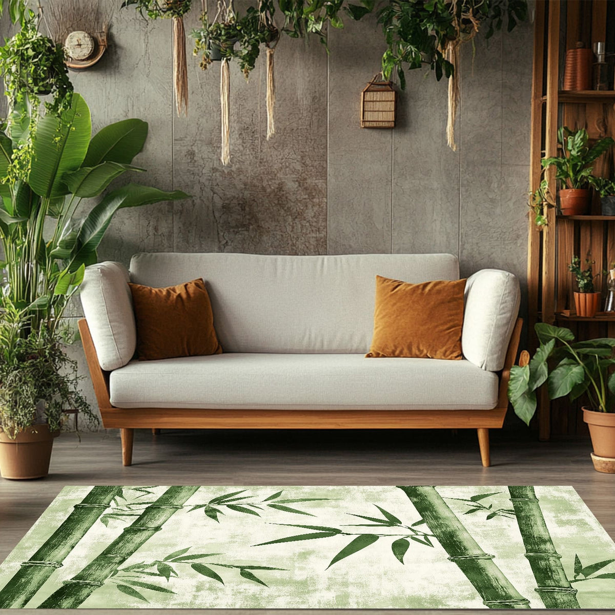 Bamboo Harmony Rug - Tranquil Nature-Inspired Home Décor