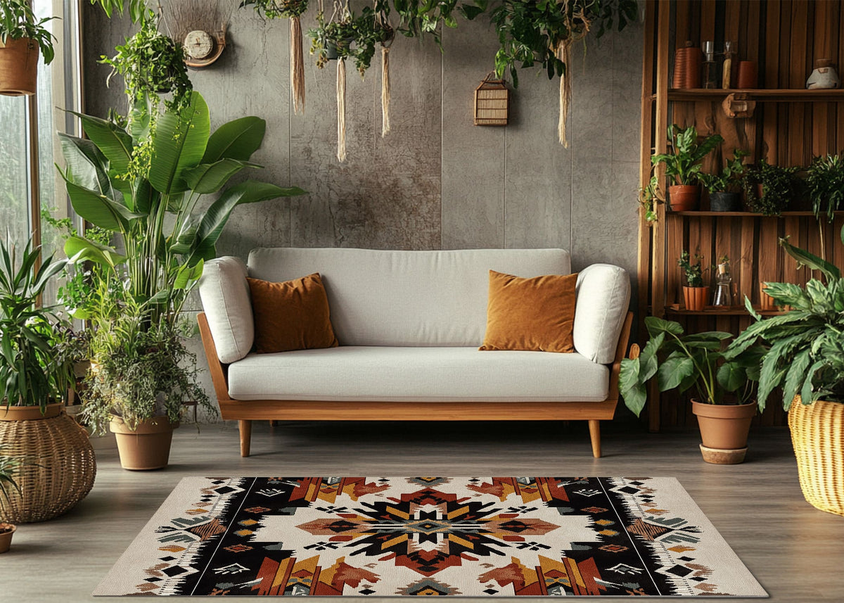 Bohemian Area Rug - Southwestern Design for Cozy Spaces