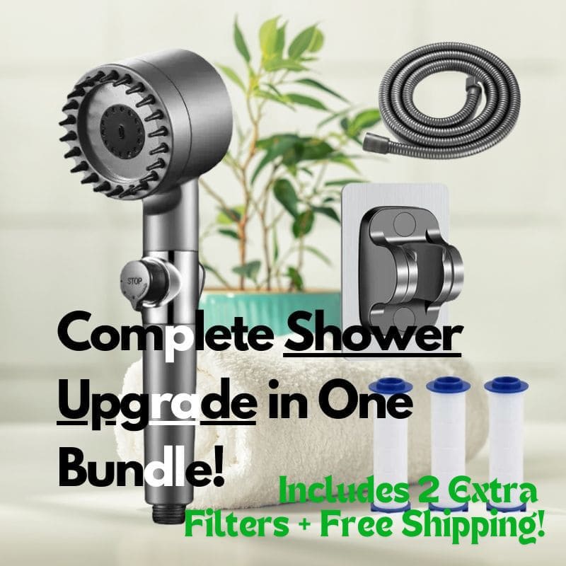 PureFlow™ - Filtered Shower Head - districtoasis - Complete Upgrade Bundle + 5 Filters (6 months) + FREE SHIPPING