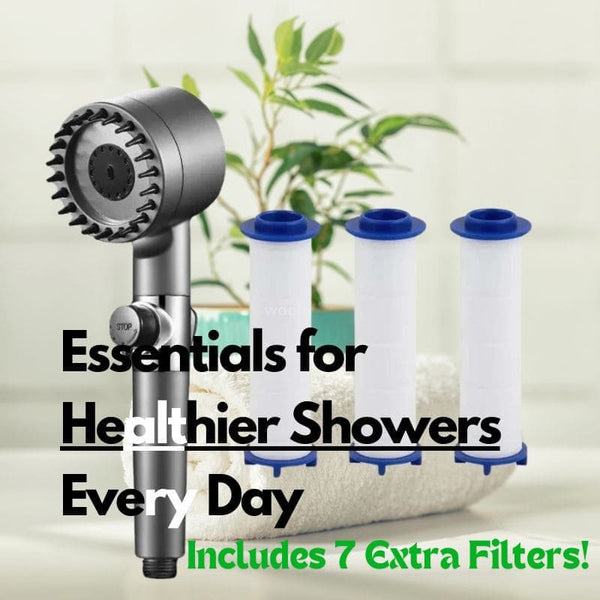 PureFlow™ - Filtered Shower Head - districtoasis - Essentials Kit + 10 Filters (1 year)