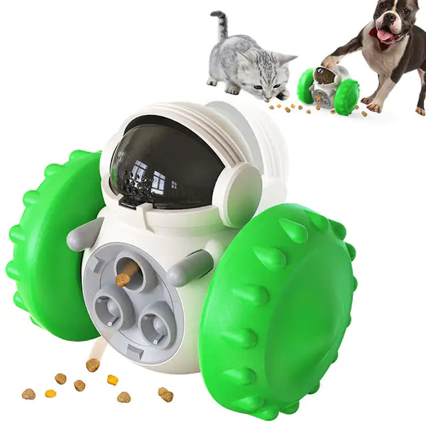 TreatTumble™ Interactive Tumbler Food Dispenser Pet Toy - districtoasis - Green