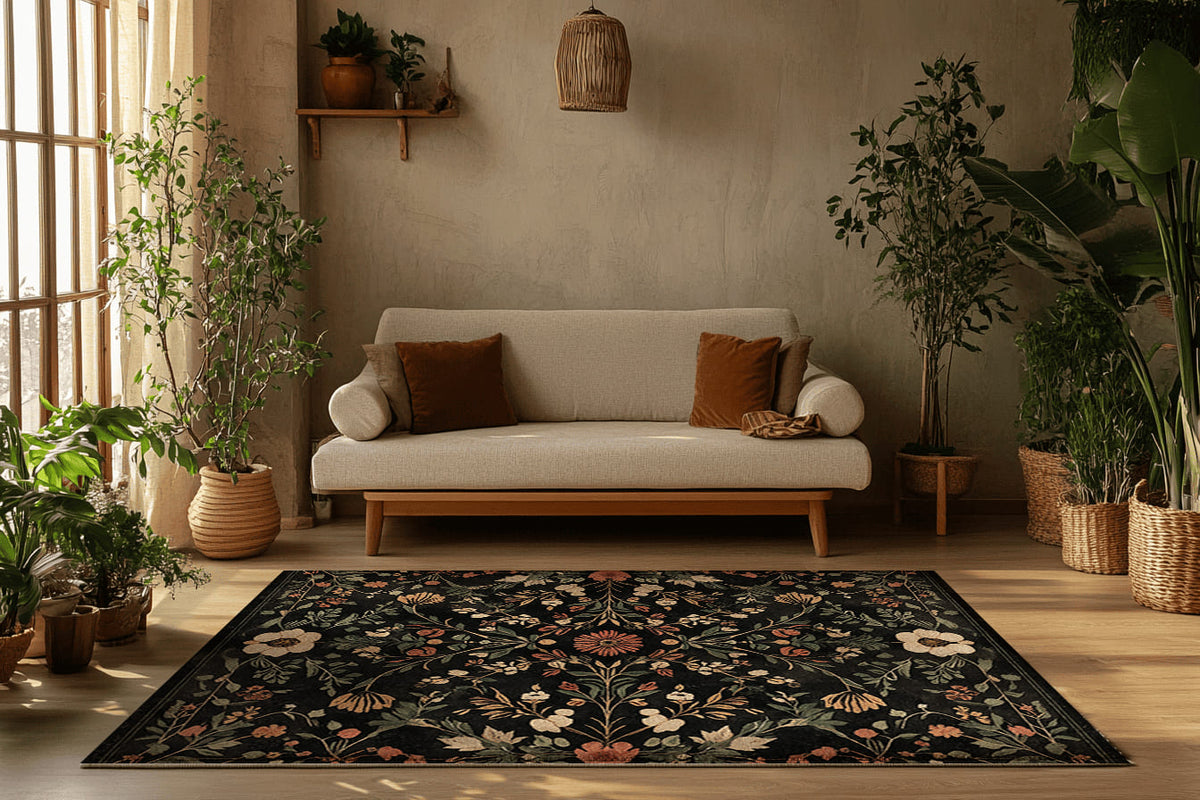 Enchanted Autumn Grove Rug - Nature-Inspired Warmth