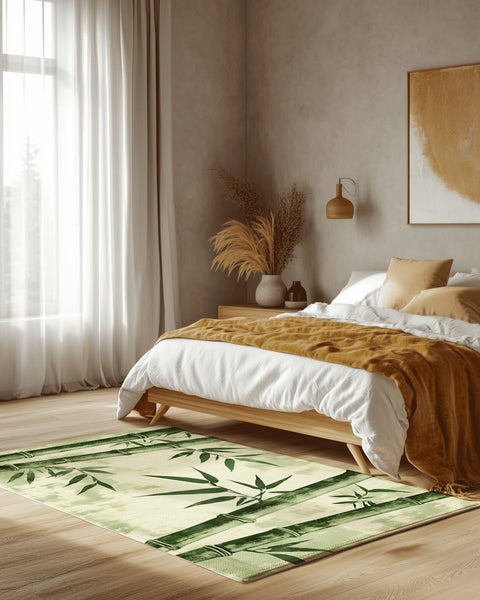 Bamboo Harmony Rug | Nature - Inspired Rug by districtoasis