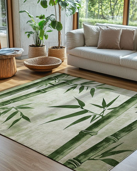 Bamboo Harmony Rug - Tranquil Nature-Inspired Home Décor