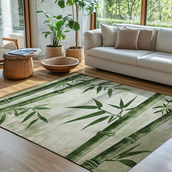 Bamboo Harmony Rug - Tranquil Nature-Inspired Home Décor