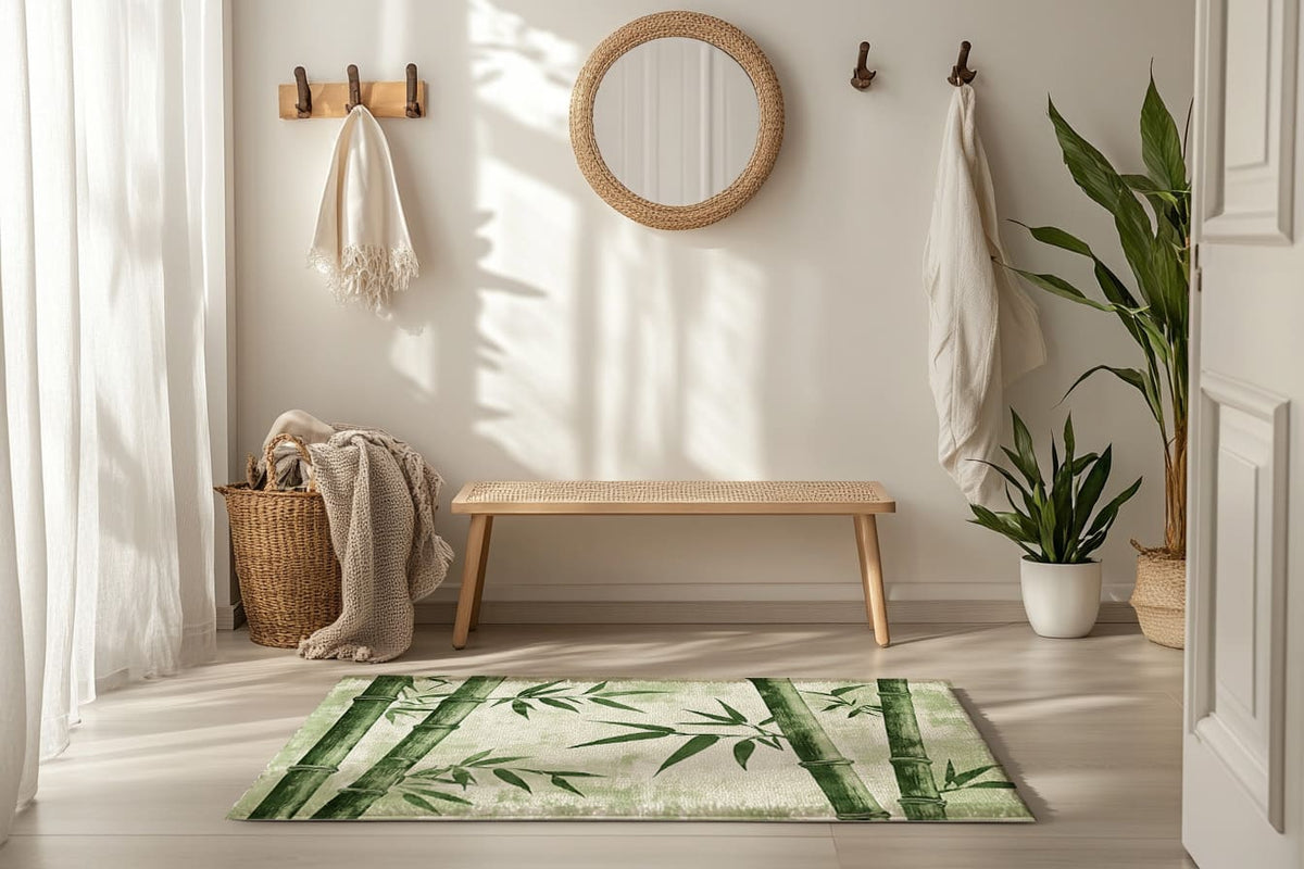 Bamboo Harmony Rug - Tranquil Nature-Inspired Home Décor