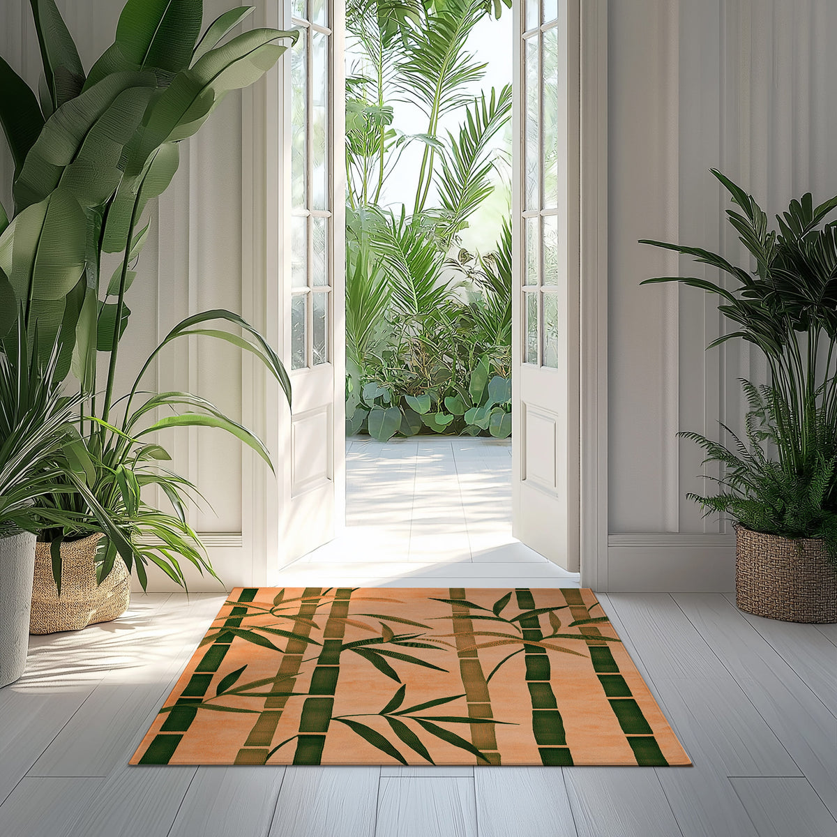 Sunset Bamboo – Nature-Inspired Area Rug