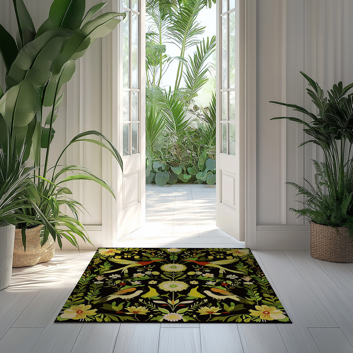 Exotic Birds During Spring – Nature-Inspired Area Rug