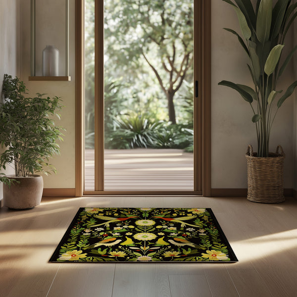 Exotic Birds During Spring – Nature-Inspired Area Rug