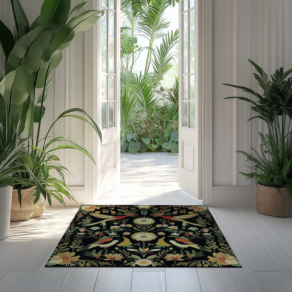 Exotic Birds During Summer– Nature-Inspired Area Rug