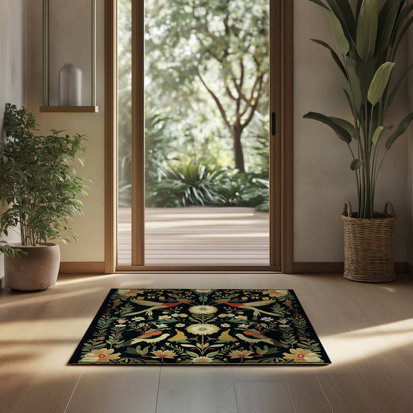 Exotic Birds During Summer– Nature-Inspired Area Rug