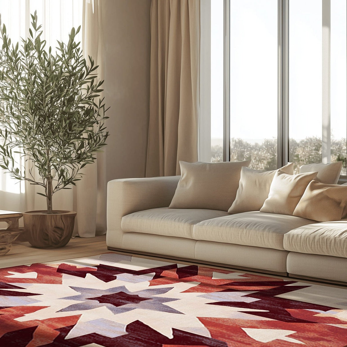 Bohemian Firelight Tapestry Rug | Nature - Inspired Rug by districtoasis