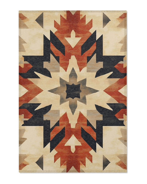 Bohemian Firelight Tapestry Rug | Nature - Inspired Rug by districtoasis