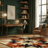 Bohemian Firelight Tapestry Rug | Nature - Inspired Rug by districtoasis