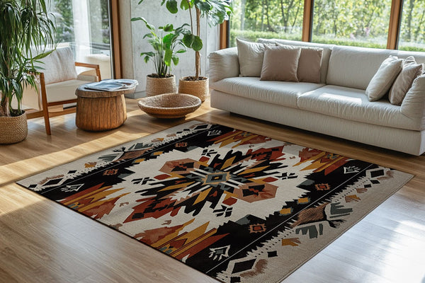 Bohemian Area Rug - Southwestern Design for Cozy Spaces