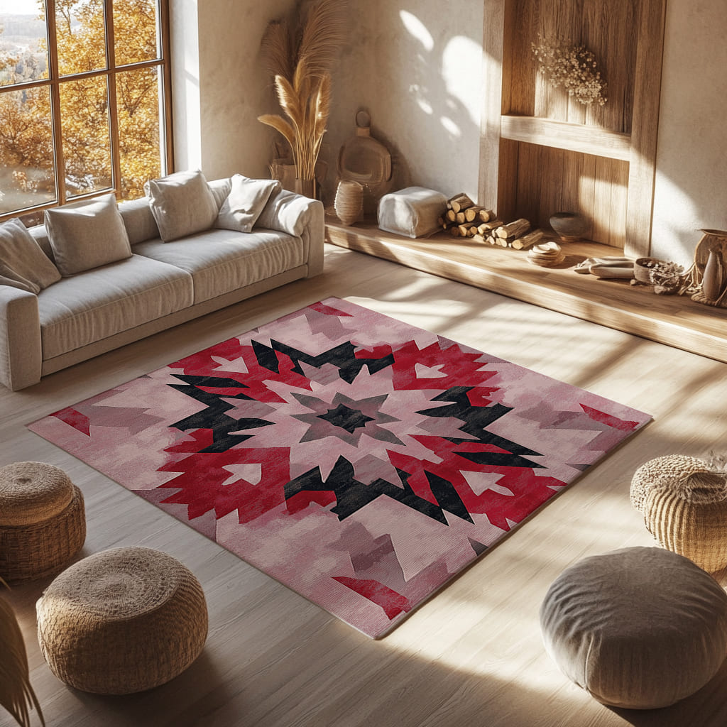 Bohemian Fire – Nature-Inspired Area Rug