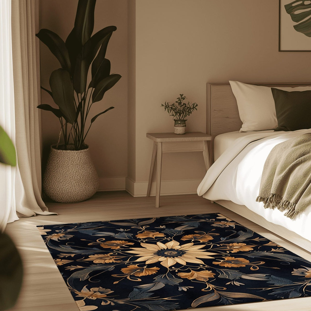 Botanical Elegance Rug | Nature - Inspired Rug by districtoasis