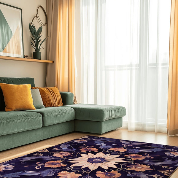 Botanical Elegance Rug | Nature - Inspired Rug by districtoasis