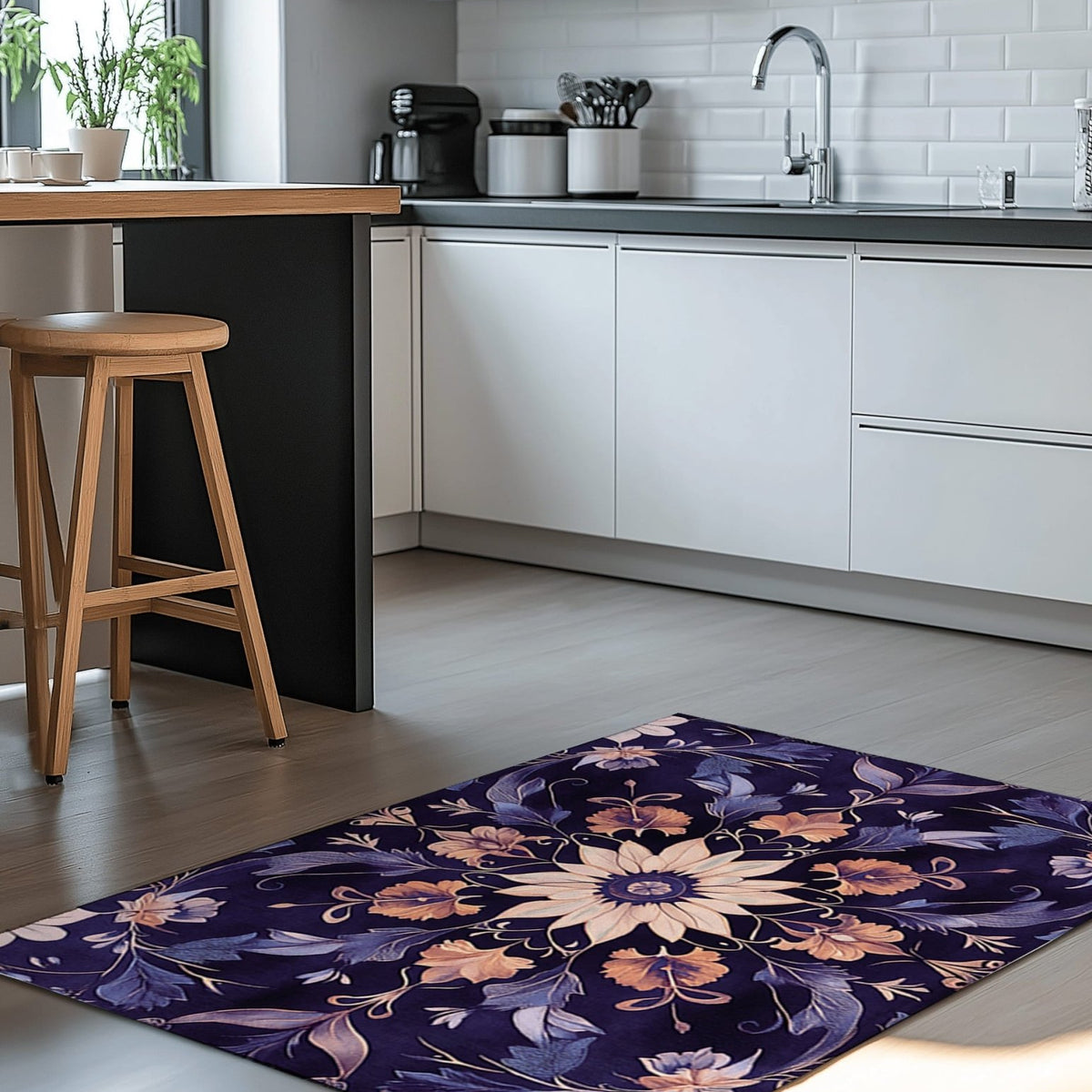 Botanical Elegance Rug | Nature - Inspired Rug by districtoasis