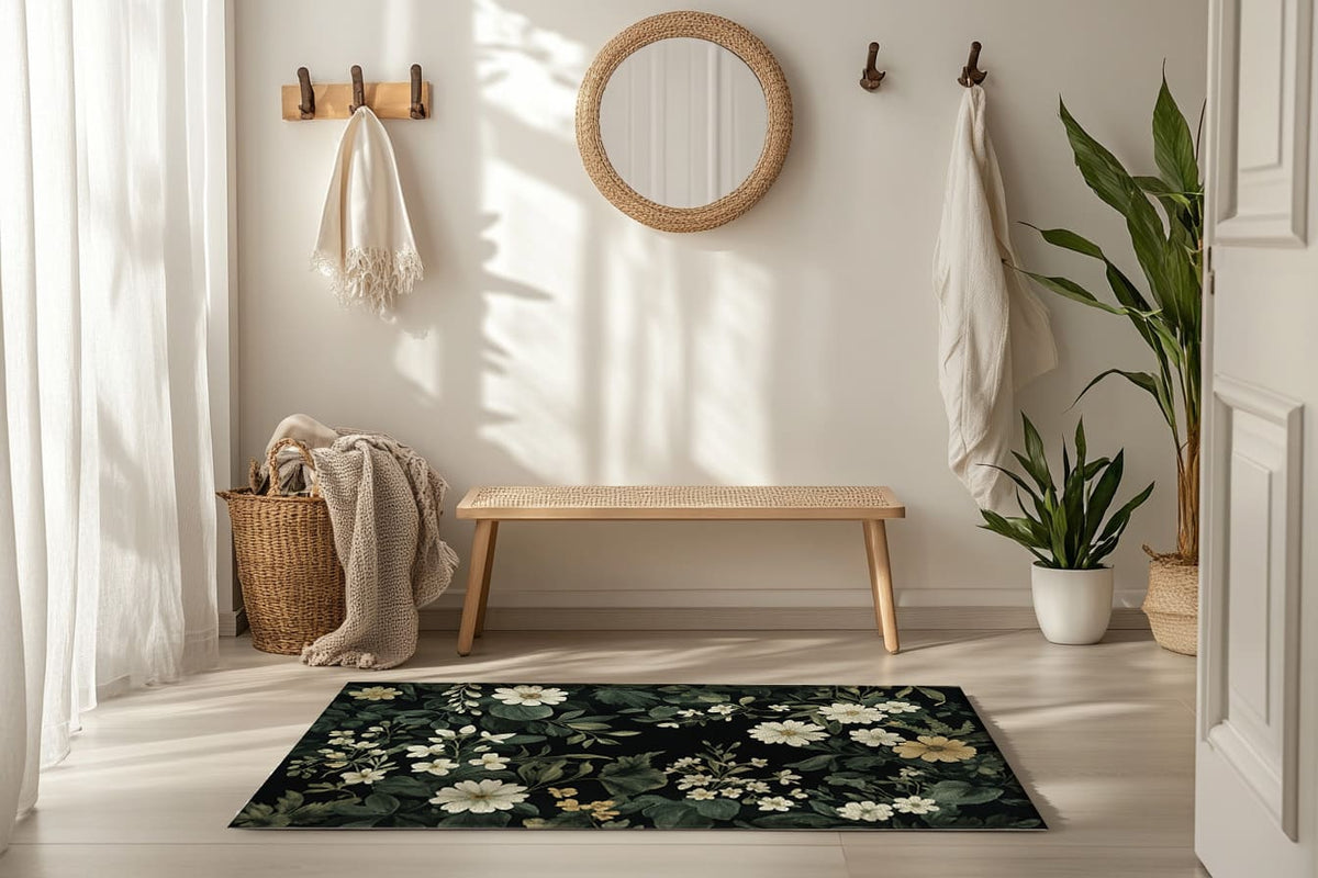 Botanical Elegance Rug - Nature - Inspired Timeless Beauty | Nature - Inspired Rug by districtoasis