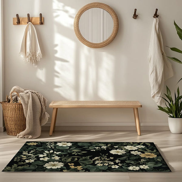 Botanical Elegance Rug - Nature - Inspired Timeless Beauty | Nature - Inspired Rug by districtoasis