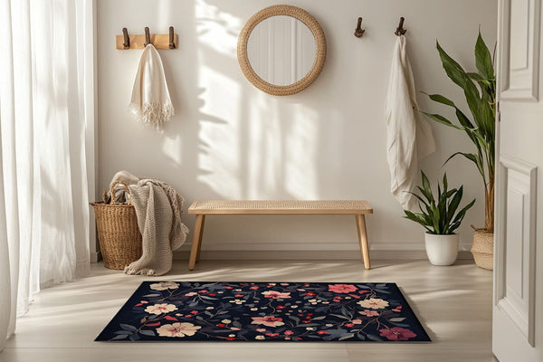 Elegant Floral Area Rug | Luxurious Home Decor for Cozy Spaces