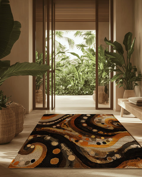 Desert Tranquility Rug - Dot Art Nature - Inspired Elegance | Nature - Inspired Rug by districtoasis