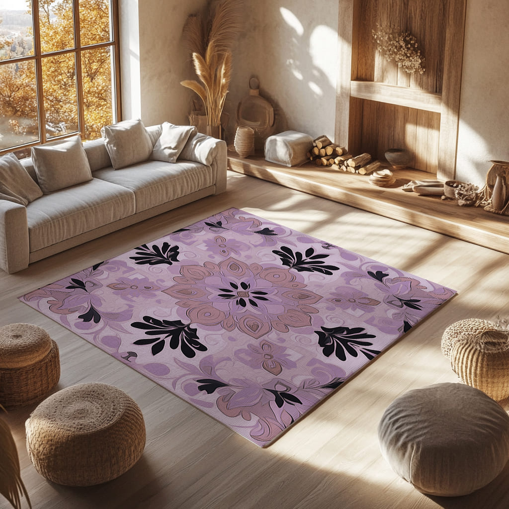 Earthy Pink – Nature-Inspired Area Rug