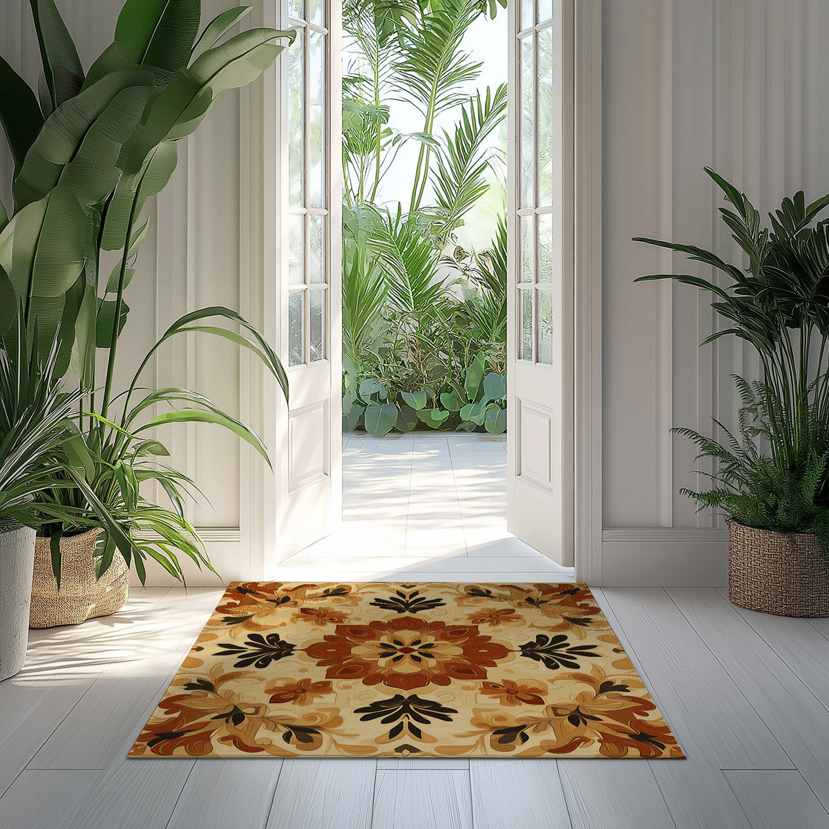 Earthy Vibrance – Nature-Inspired Area Rug