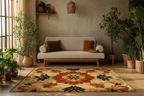 Earthy Vibrance – Nature-Inspired Area Rug