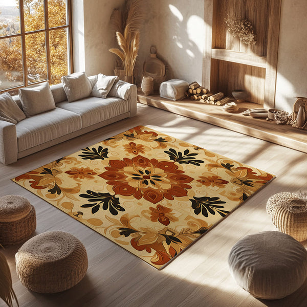 Earthy Vibrance – Nature-Inspired Area Rug