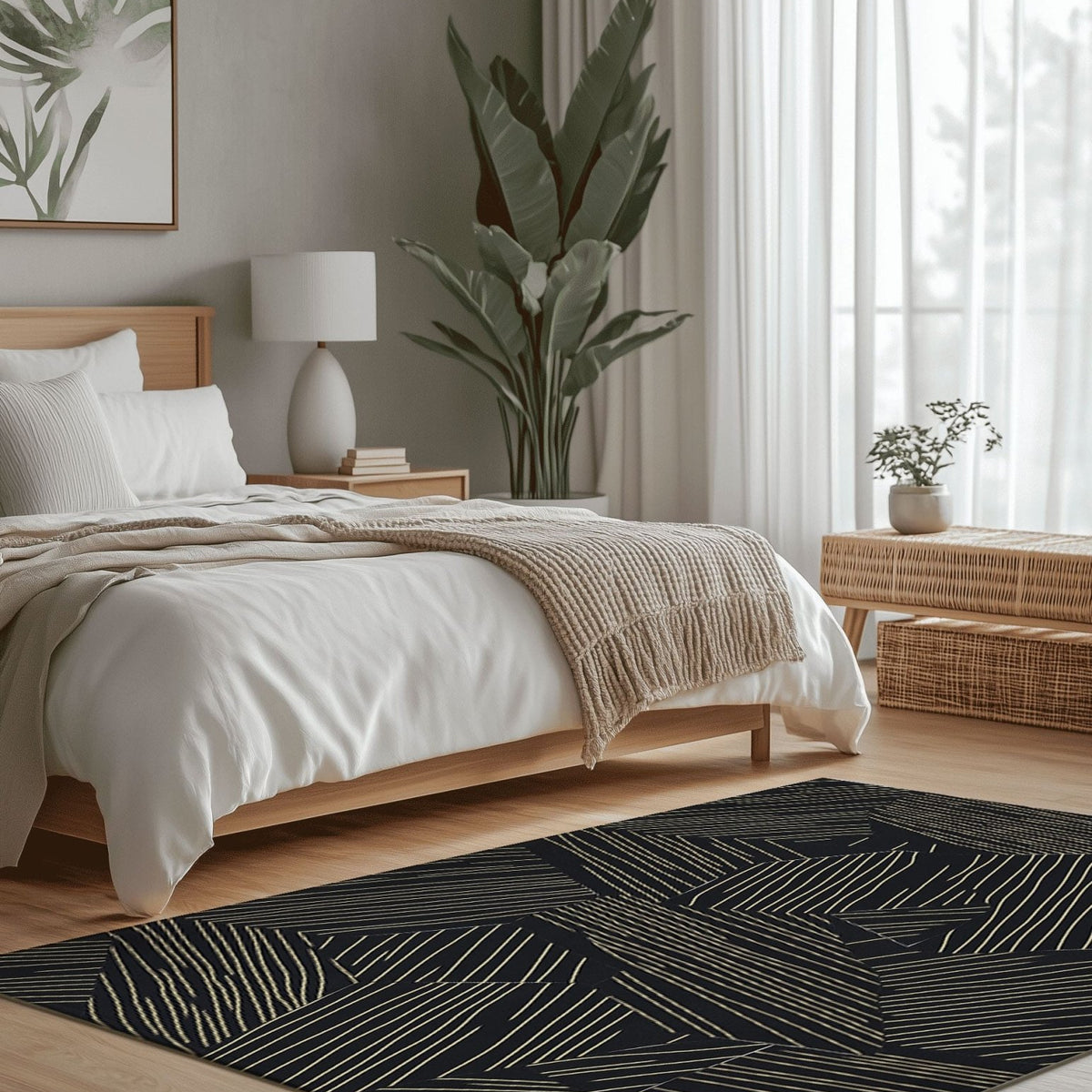 Ethereal Leafwork Rug | Nature - Inspired Rug by districtoasis