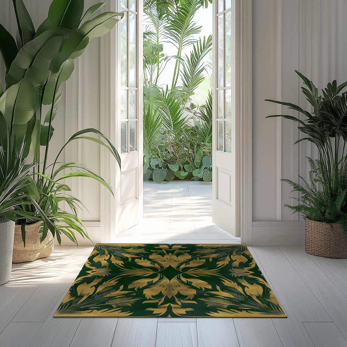 Exotic Feathers Emerald – Nature-Inspired Area Rug