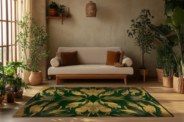 Exotic Feathers Emerald – Nature-Inspired Area Rug