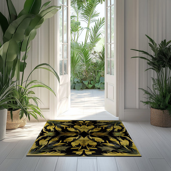 Exotic Feathers Gold – Nature-Inspired Area Rug