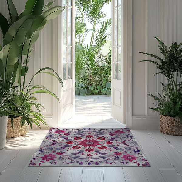 Exotic Light Flora – Nature-Inspired Area Rug