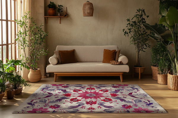 Exotic Light Flora – Nature-Inspired Area Rug