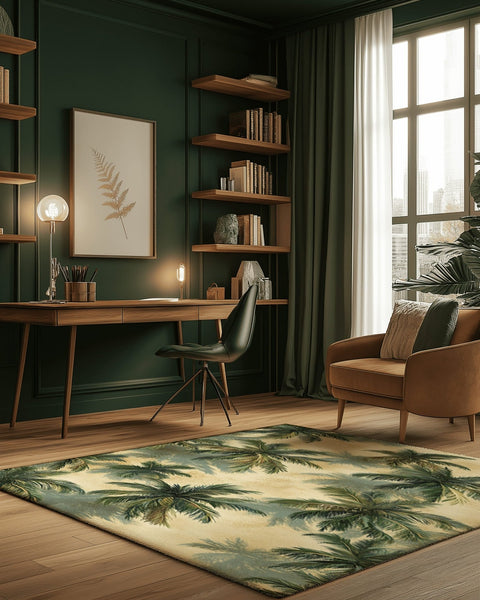 Maldivian Palm Oasis Rug | Nature - Inspired Rug by districtoasis