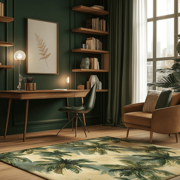 Maldivian Palm Oasis Rug | Nature - Inspired Rug by districtoasis