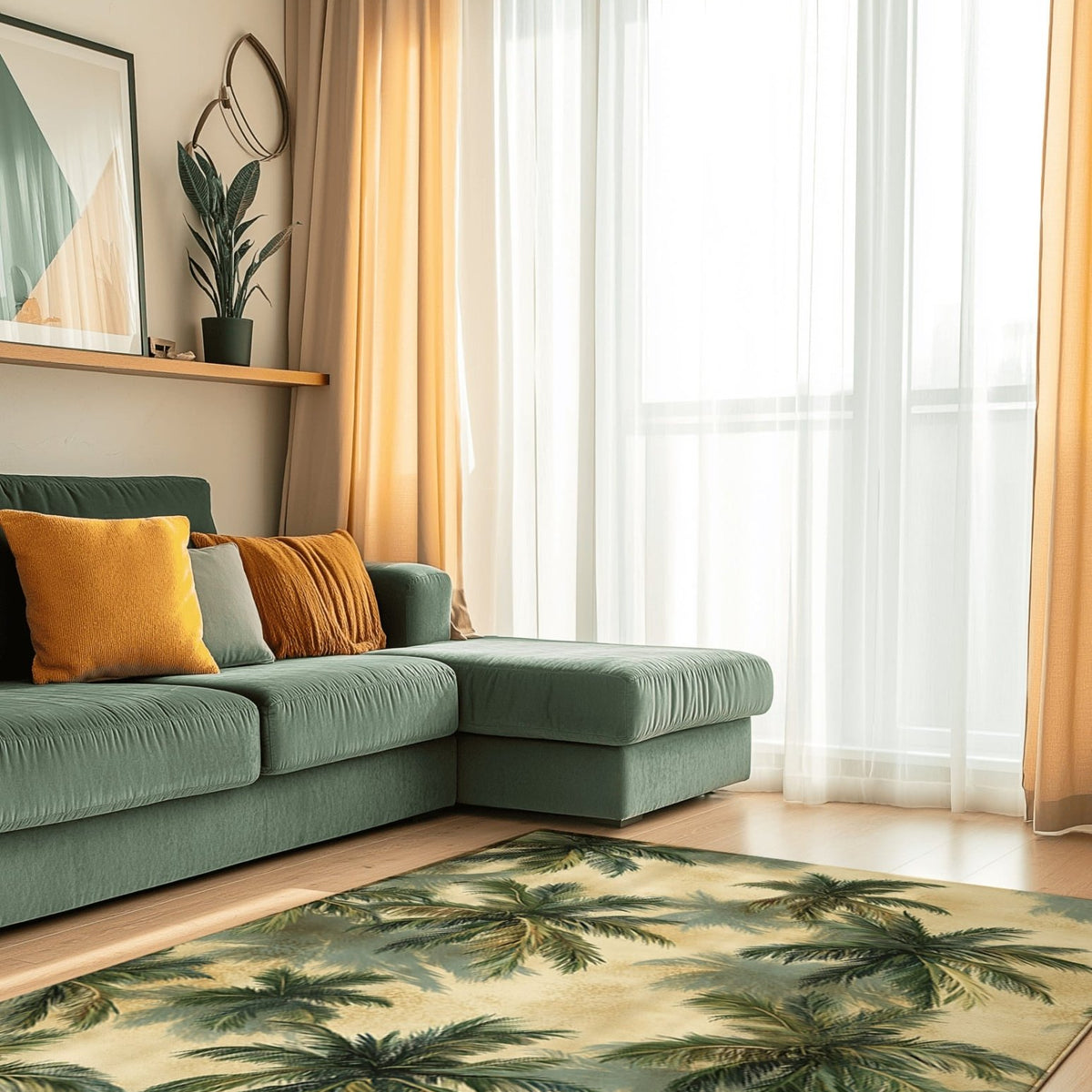 Maldivian Palm Oasis Rug | Nature - Inspired Rug by districtoasis