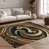 Meadow Whisper Rug - Nature - Inspired Dot Art Elegance | Nature - Inspired Rug by districtoasis