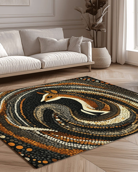 Meadow Whisper Rug - Nature - Inspired Dot Art Elegance | Nature - Inspired Rug by districtoasis