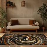 Meadow Whisper Rug - Nature - Inspired Dot Art Elegance | Nature - Inspired Rug by districtoasis