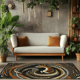 Meadow Whisper Rug - Nature - Inspired Dot Art Elegance | Nature - Inspired Rug by districtoasis