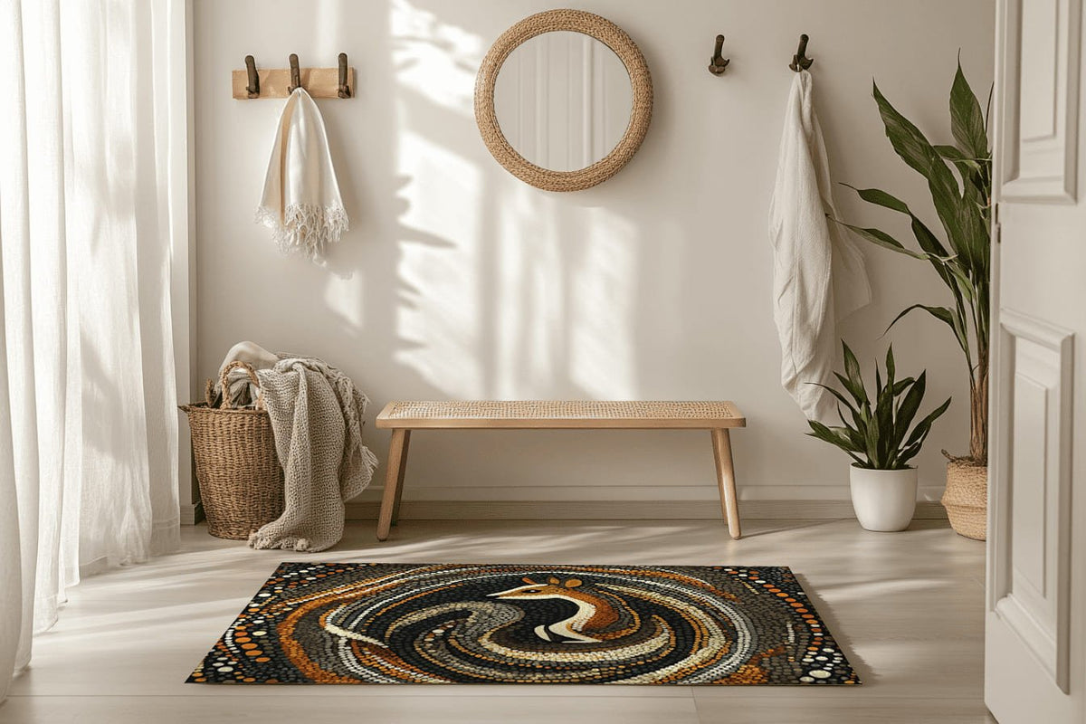 Meadow Whisper Rug - Nature - Inspired Dot Art Elegance | Nature - Inspired Rug by districtoasis