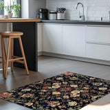 Midnight Bloom Rug | Nature - Inspired Rug by districtoasis