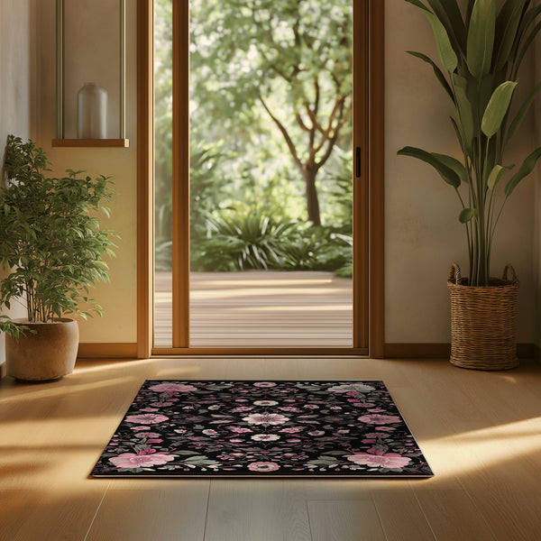 Moonlit Cherry Blossom Rug - Nature-Inspired Tranquility