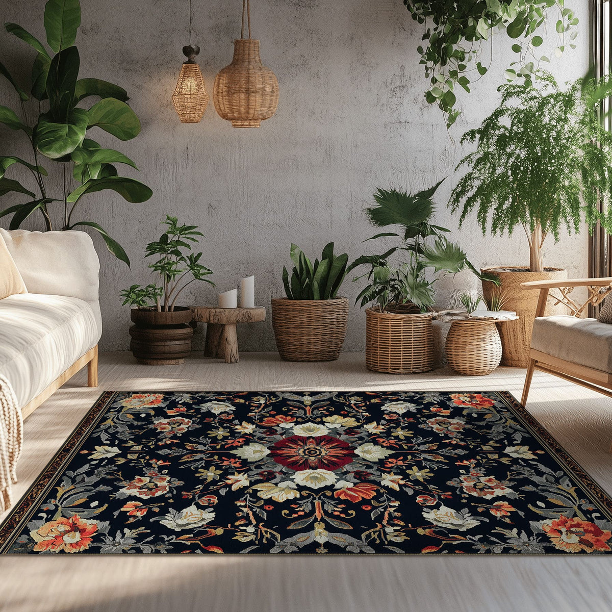 Midnight Bloom Rug