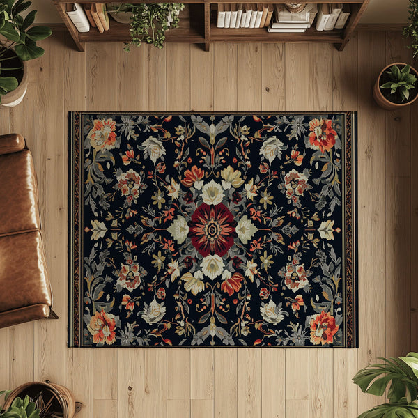 Midnight Bloom Rug